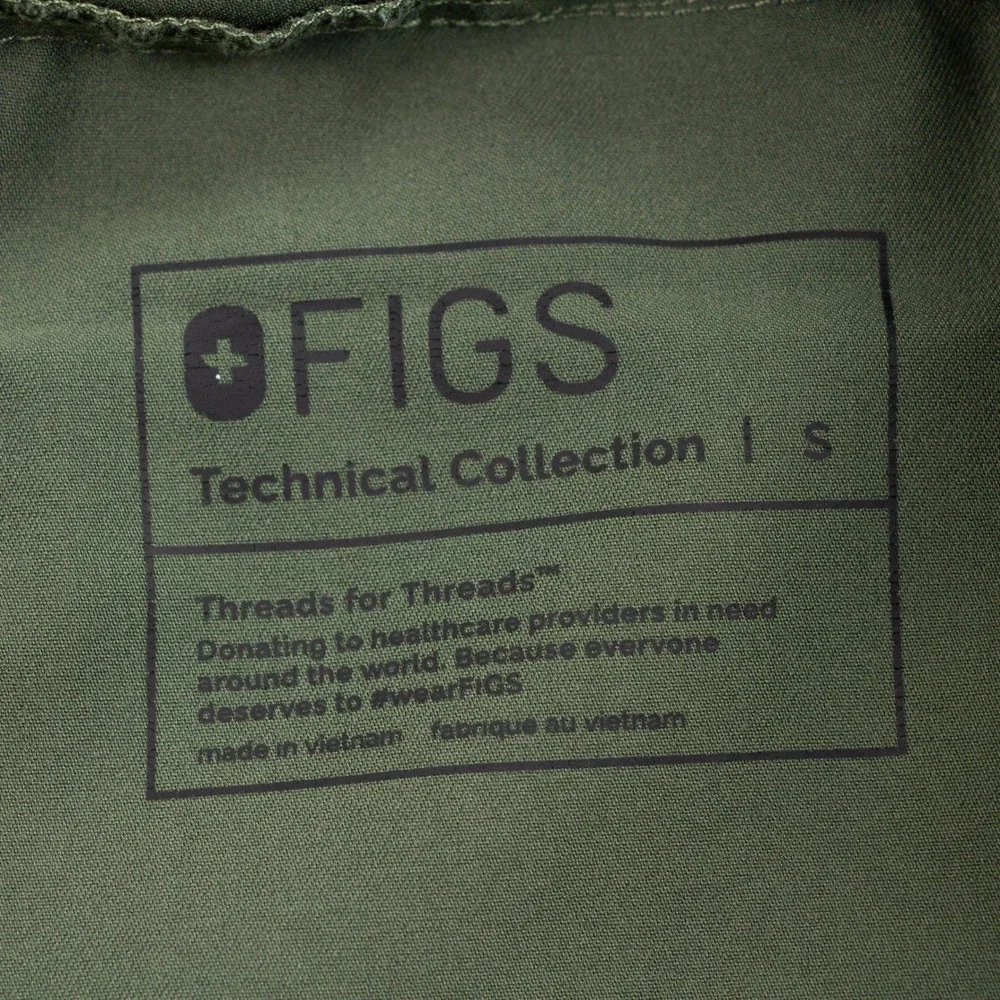 FIGS Technical‎ Collection Mens S Olive Green Jogger Scrub Pants